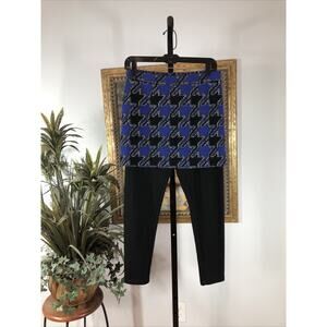 Lala’c Golf Collection Women’s Pull-On Pants Size L Black & Blue Comfort Stretch